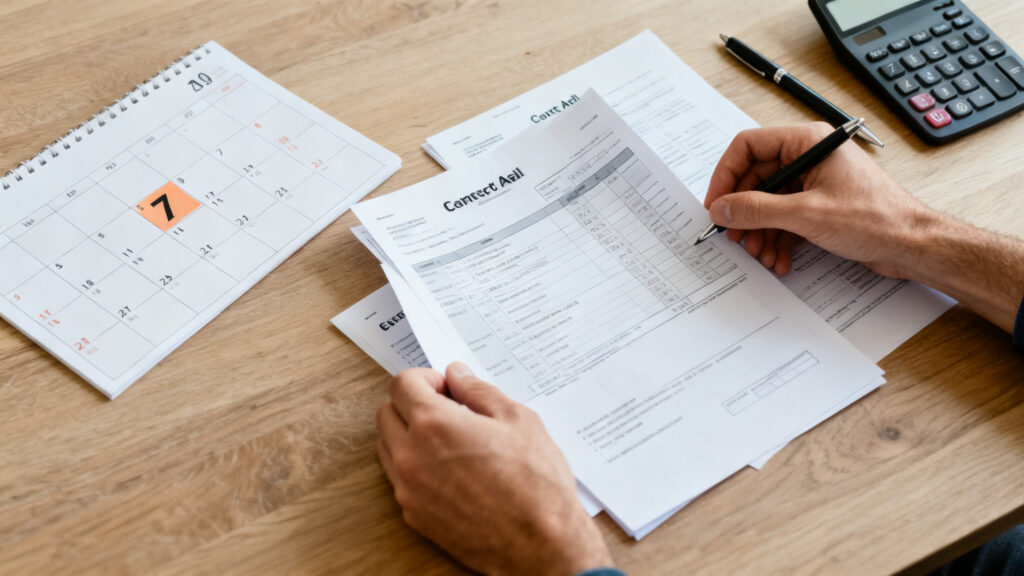 Documents de paie et calendrier pour définir l’ancienneté