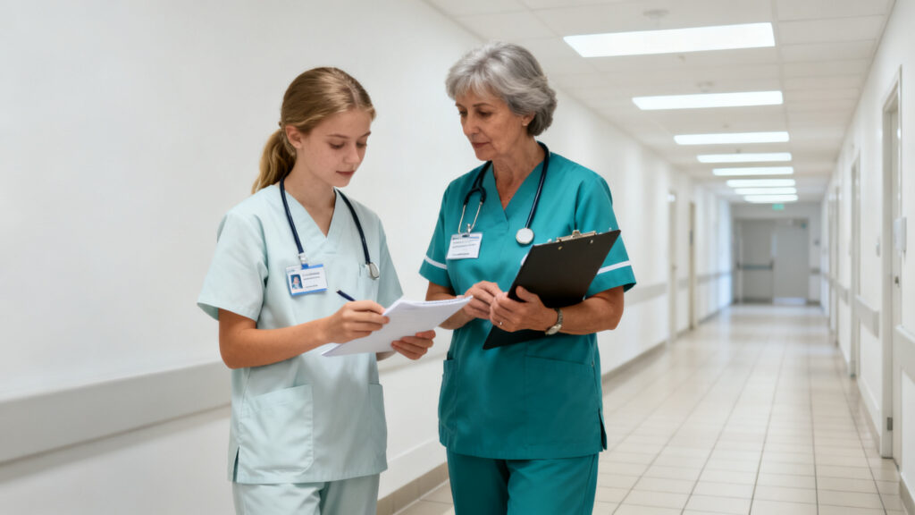 Étudiant infirmier en IFSI en service hospitalier