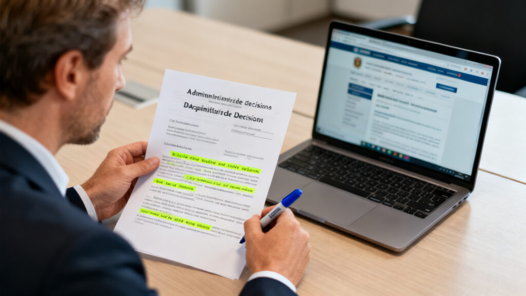 Lecture attentive de la notification et motif de refus ARCE