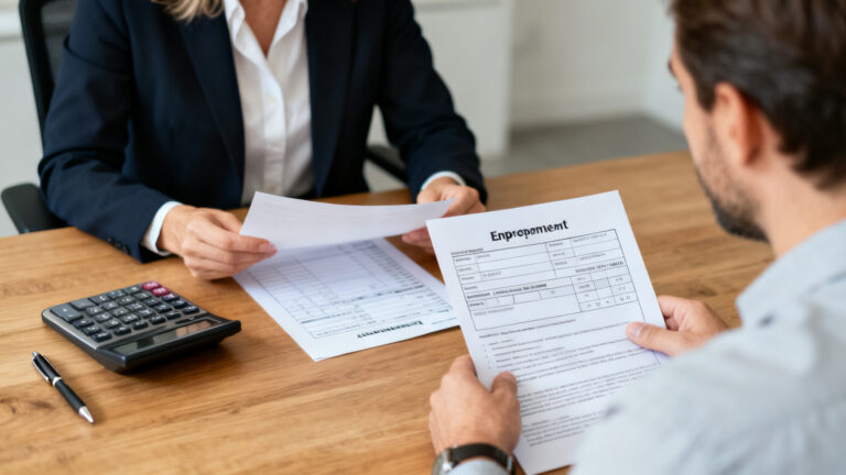 Manager RH expliquant la prime d’ancienneté sur un bulletin