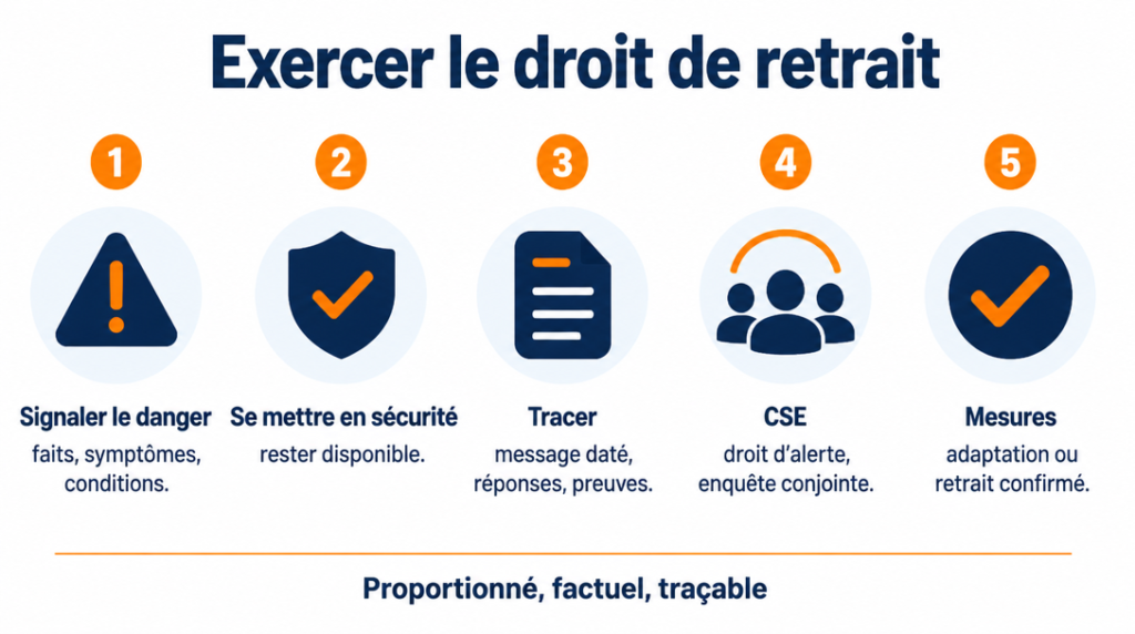 Étapes pour exercer le droit de retrait face au risque chaleur