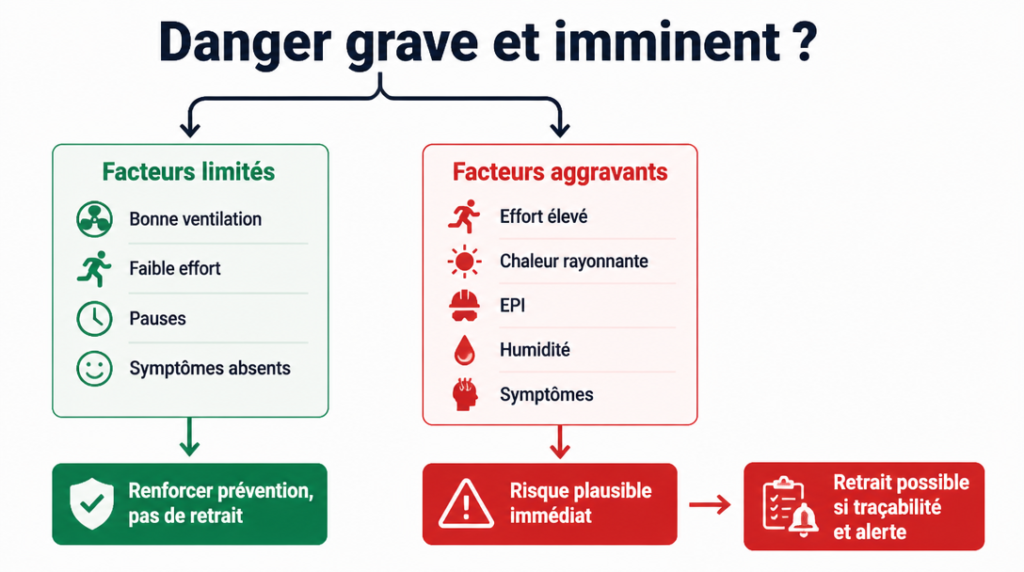 Arbre de décision du danger grave et imminent lié à la chaleur