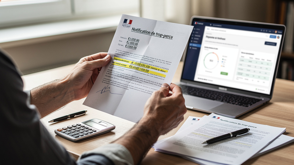 Lecture d’une notification de trop-perçu France Travail